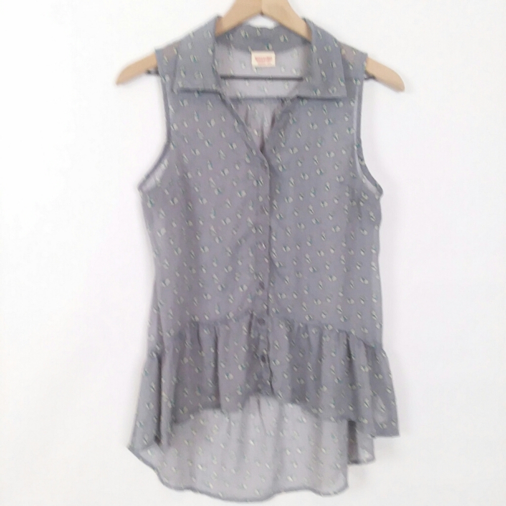 Mossimo sheer  bunny print sleveless top
